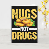 Carte Nugs drôles pas de drogues Cool cadeau de nuggets (Fleur jaune)