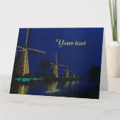 Carte Nuit à Kinderdijk (Devant)