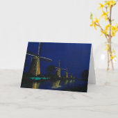 Carte Nuit à Kinderdijk (Fleur jaune)