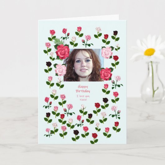 Carte Nuit, Anniversaire, Rose (Petite plante)