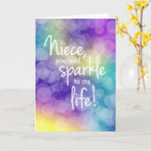 Carte Nuit Anniversaire, Vous Ajoutez Étincelle, Colorée (Fleur jaune)