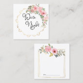 Carte Nuit Aquarelle Lush Blush Rose Floral (Devant / Derrière)