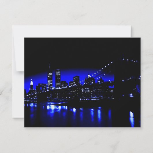 Carte Nuit bleue à New York (Devant)
