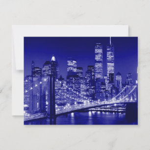 Carte Nuit bleue de la ville de New York