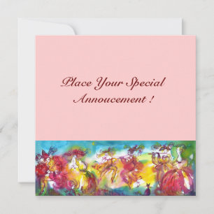 Carte NUIT DE CARNAVAL, Mardi Gras Mascarade, Danse, Mus