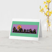 Carte Nuit de Halloween (Fleur jaune)