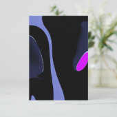 Carte Nuit de la Comète : Bleu Abstrait, Violet & Noir (Debout devant)