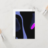 Carte Nuit de la Comète : Bleu Abstrait, Violet & Noir (Devant/Arrière en situation)