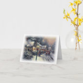 Carte Nuit de Noël vintage (Fleur jaune)
