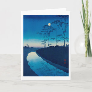 Carte Nuit des Pleines lunes, Koho Shoda, Woodcut