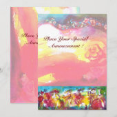 Carte NUIT DU CARNAVAL, Masque Mardi Gras, Danse, Musiqu (Devant / Derrière)