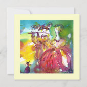 Carte NUIT DU CARNAVAL, Masque Mardi Gras, Danse, Musiqu (Dos)