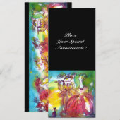 Carte NUIT DU CARNAVAL, Masque Mardi Gras, Danse, Musiqu (Devant / Derrière)