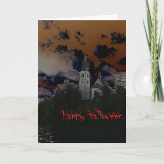 Carte Nuit éffrayante d'Halloween (Devant)
