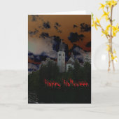 Carte Nuit éffrayante d'Halloween (Fleur jaune)