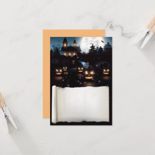 Carte Nuit Éffrayante Halloween personnalisée
