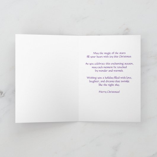 Carte Nuit étoile mignonne Alien espace Noël (Intérieur)