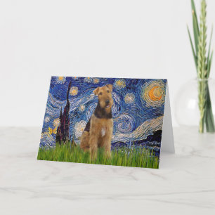 Carte Nuit étoilée - Airedale Terrier (#1)