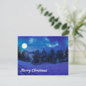 Carte Nuit étoilée avec pleine lune en forêt (Debout devant)