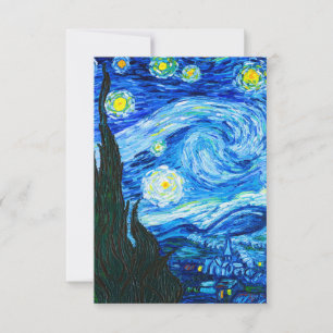 Carte Nuit étoilée de Van Gogh