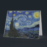 Carte "Nuit étoilée" par Van Gogh<br><div class="desc">Ce design présente une reproduction en très haute résolution non altérée et non modifiée du célèbre tableau "Starry Night" de Van Gogh.</div>