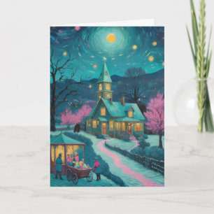 Carte Nuit étoilée personnalisable Noël unique