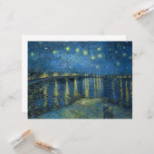 Carte Nuit étoilée sur le Rhône (par van Gogh) (Devant/Arrière en situation)