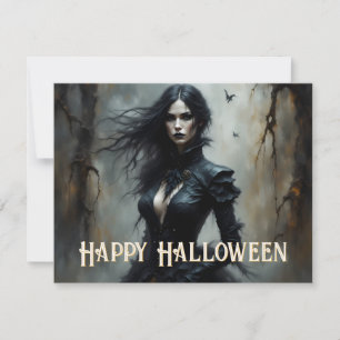 Carte Nuit gothique d'Halloween de mystère