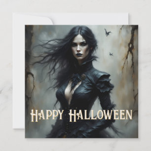 Carte Nuit gothique d'Halloween de mystère