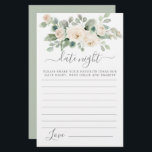 Carte Nuit Rose Blanche Floral Green Date<br><div class="desc">Une belle bordure florale de rose blanche vient compléter cette carte Date Night. Si vous avez besoin d'autres produits correspondants s'il vous plaît m'envoyer un message.</div>