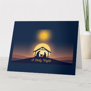 Carte Nuit Sainte Naissance de Noël