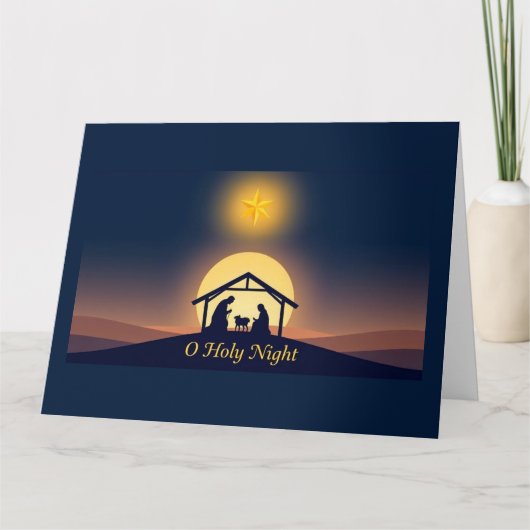 Carte Nuit Sainte Naissance de Noël (Devant)