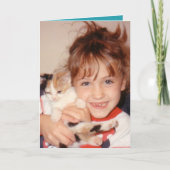 Carte Nuit spéciale turquoise pêche photo anniversaire (Devant)