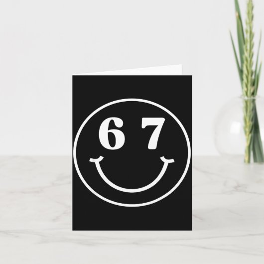 Carte Number 67 Player Or 67th Birthday Six Seven Funny (Devant)