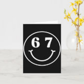 Carte Number 67 Player Or 67th Birthday Six Seven Funny (Fleur jaune)