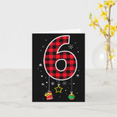 Carte Number 6 Funny Meme Saying 6 7 Six Seven Christmas (Fleur jaune)
