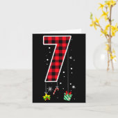 Carte Number 7 Funny Meme Saying 6 7 Six Seven Christmas (Fleur jaune)