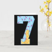 Carte Number 7 Ice Cream Drip 67 Meme Couple Halloween C (Fleur jaune)