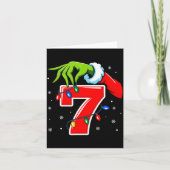 Carte Number 7 Matching 67 Meme Christmas Elf Hand Boys (Devant)