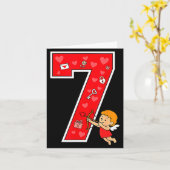 Carte Number 7 Six Seven 6 7 Meme Couple Valentine Match (Fleur jaune)