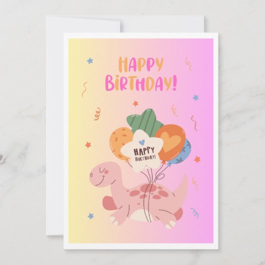 Carte numérique d'anniversaire rose délicieuse (Devant)