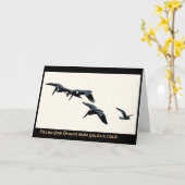 Carte numérique de trois pélicans et mouettes (Fleur jaune)