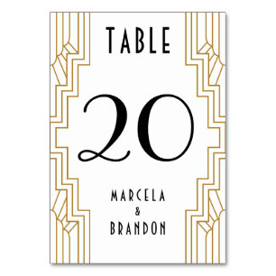 Carte numérique Gold et White Table