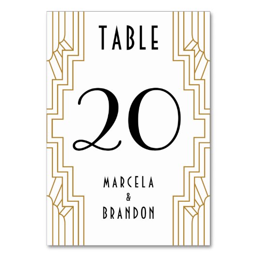 Carte numérique Gold et White Table (Par défaut)