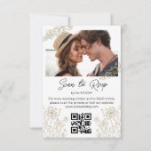 Carte numérique&imprimé botanique code qr photo rsvp (Devant)