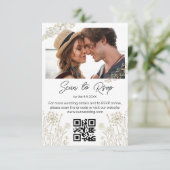 Carte numérique&imprimé botanique code qr photo rsvp (Debout devant)