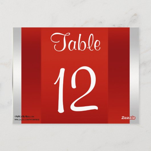 Carte numérique NYC Skyline BW 05 White Red Table  (Dos)