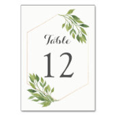 Carte numérique verte or cadre géométrique (Dos)