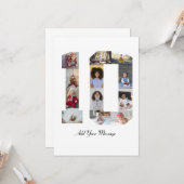 Carte Numéro 10 Collage photo (Devant/Arrière en situation)