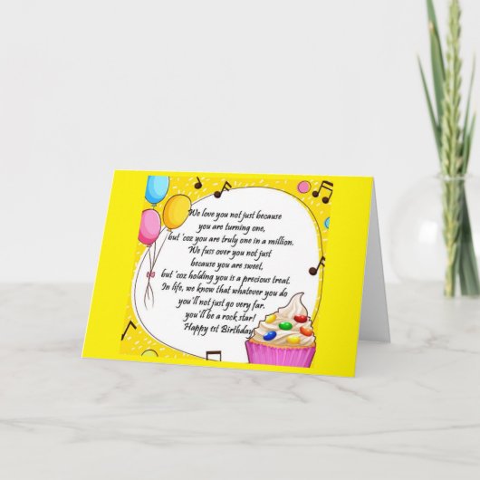 CARTE NUMÉRO 1 ANNIVERSAIRE SOUHAITEZ NUMÉRO 1 BÉBÉ! (Devant)